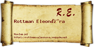Rottman Eleonóra névjegykártya
