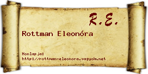 Rottman Eleonóra névjegykártya